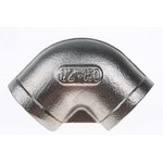 Stainless Steel Pipe Fitting, 90° Circular Elbow, Female G 1/2in x Female G 1/2in