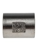 Stainless Steel Pipe Fitting Socket, Female G 1/2in x Female G 1/2in