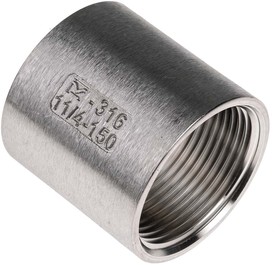 Фото 1/4 Stainless Steel Pipe Fitting Socket, Female G 1-1/4in x Female G 1-1/4in