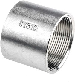 Фото 1/3 Stainless Steel Pipe Fitting Socket, Female G 2in x Female G 2in
