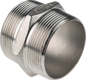 Фото 1/4 Stainless Steel Pipe Fitting Hexagon Hexagon Nipple, Male R 2in x Male R 2in