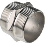 Stainless Steel Pipe Fitting Hexagon Hexagon Nipple, Male R 2in x Male R 2in