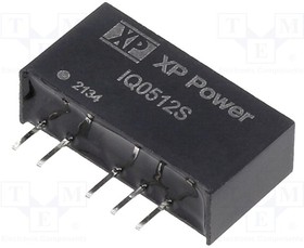 IQ0512S, Isolated DC/DC Converters - Through Hole DC-DC, 1W semi-reg., dual output, SIP