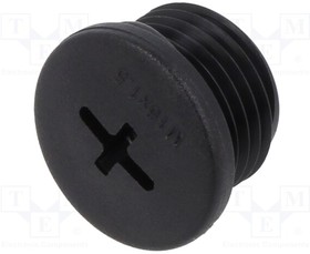 EP-ROP-M16-BL-B, Stopper; M16; 1.5; IP68; polyamide; black; Entrelec; Thread: metric