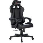 Кресло игровое ZOMBIE GAME TETRA, на колесиках, экокожа, черный [zombie game tetra b]