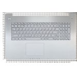 Клавиатура (топ-панель) для ноутбука ASUS N750 серебристая с серебристым ...