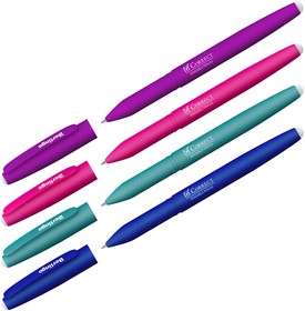 Стираемая гелевая ручка Correct синяя, 0.6 мм, прорезиненный корпус, корпус ассорти CGp_60915