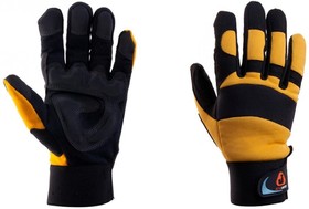 Перчатки защитные антивибрационные JetaSafety JAV01 черно-желт. р.XL (10) | купить в розницу и оптом