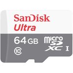 Карта памяти SanDisk Ultra microSDXC UHS-I Cl10, SDSQUNR-064G-GN3MN