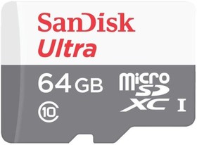Фото 1/8 Карта памяти SanDisk Ultra microSDXC UHS-I Cl10, SDSQUNR-064G-GN3MN