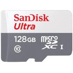 Карта памяти SanDisk Ultra microSDXC UHS-I Cl10, SDSQUNR-128G-GN6MN