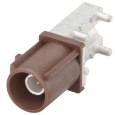 59S2AQ-40MT5-F_1, RF Connectors / Coaxial Connectors Plug PC-Board SMD Right Angle F Brown