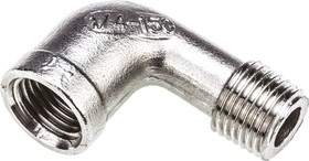 Фото 1/3 Stainless Steel Pipe Fitting, 90° Circular Elbow, Female G 1/4in x Male G 1/4in