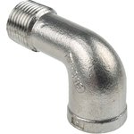 Stainless Steel Pipe Fitting, 90° Circular Elbow, Female R 3/8in x Male R 3/8in
