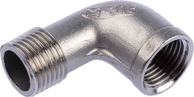 Фото 1/4 Stainless Steel Pipe Fitting, 90° Circular Elbow, Female R 1/2in x Male R 1/2in