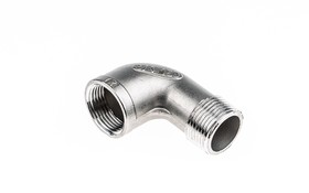 Фото 1/4 Stainless Steel Pipe Fitting, 90° Circular Elbow, Female R 3/4in x Male R 3/4in