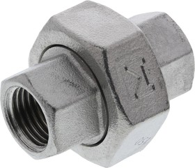Фото 1/3 Stainless Steel Pipe Fitting, Straight Hexagon Union, Female G 1/4in x Female G 1/4in