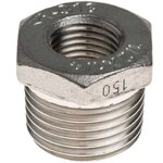 Stainless Steel Pipe Fitting Hexagon Bush, Male R 1/2in x Female G 1/4in