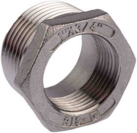 Фото 1/3 Stainless Steel Pipe Fitting Hexagon Bush, Male R 1in x Female G 3/4in