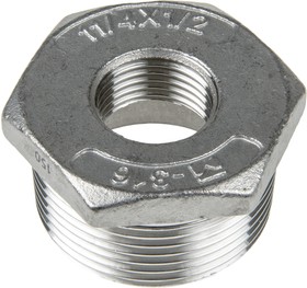 Фото 1/3 Stainless Steel Pipe Fitting Hexagon Bush, Male R 1-1/4in x Female G 1/2in