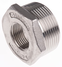 Фото 1/3 Stainless Steel Pipe Fitting Hexagon Bush, Male R 1-1/2in x Female G 3/4in