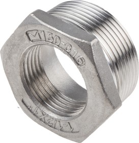 Фото 1/4 Stainless Steel Pipe Fitting Hexagon Bush, Male R 1-1/2in x Female G 1in