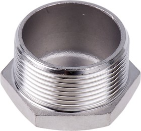 Фото 1/3 Stainless Steel Pipe Fitting Hexagon Plug, Male R 1-1/2in