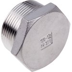 Stainless Steel Pipe Fitting Hexagon Plug, Male R 1-1/2in