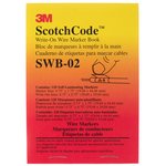 SWB-02, SWB -02 Adhesive Cable Marker Book, White, Pre-printed "Blank", 6 8mm Cable