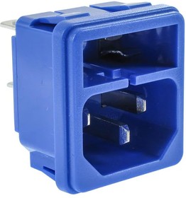 Фото 1/2 IN-RF2004V-001, AC Power Entry Modules V-LOCK C14 FUSED INLET BLUE