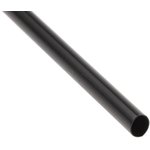 TE100046198, Heat Shrink Tubing, Black 6mm Sleeve Dia. x 1m Length 3:1 Ratio ...