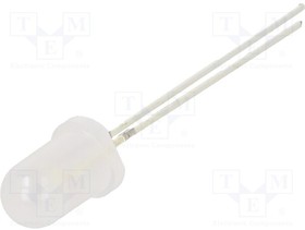 OSW54K5B62A-1MA, LED; 5mm; white cold; 500?750mcd; 60°; Front: convex; 2.8?3.4V