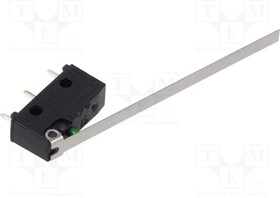 DB3C-C1LD, Microswitch SNAP ACTION; 0.1A/250VAC; with lever; SPDT; ON-(ON)