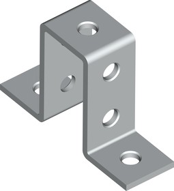 Фото 1/3 Пластина П-образная 7 отв. под профиль 82х41, GAL