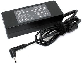 Блок питания (сетевой адаптер) Amperin AI-AS90A для ноутбуков Asus 19V 4.74A 90W 4.0x1.35 мм черный, с сетевым кабелем