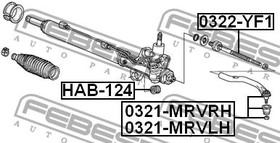 0321-MRVRH, 0321-MRVRH_наконечник рулевой правый!\ Honda Pilot 3.5 V6 03