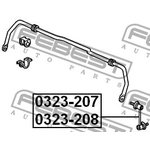 0323-208, 0323208_тяга стабилизатора заднего правая!\ Honda CRV 95-02