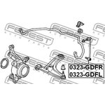 0323-GDFR, 0323GDFR_тяга стабилизатора переднего правая!\ Honda Jazz 04
