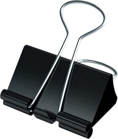 Зажимы для бумаг 41 мм, 12 шт, черные, картонная коробка BC1241