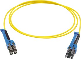 PCRS_LCUX_LCUX_ A221T_10.0_SS, LC to LC Duplex Single Mode G657A2 Fibre Optic Cable, 2.1mm, Yellow, 10m