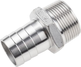 Фото 1/4 Stainless Steel Pipe Fitting, Straight Hexagon Hose Nipple, Male R 1-1/4in x Male