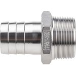 Stainless Steel Pipe Fitting, Straight Hexagon Hose Nipple, Male R 1-1/4in x Male
