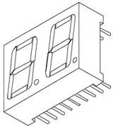 LDD-A516RI, Displays Panel 2DIGIT 16LED Red CA 18-Pin DIP Module