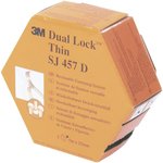 SJ-457 D, Dual Lock™ Low Profile Hook and Loop Twin Pack 25.4mm x 5m Transparent