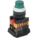 BBT20-ABLFP-K06, Кнопка ABLFP-22 зеленый d22мм неон/240В 1з+1р IEK