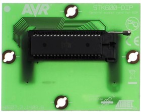 Фото 1/4 ATSTK600-DIP40 (ATSTK600-SC01), Дочерний модуль с ZIF-сокетом под корпус DIP40 для ATSTK600