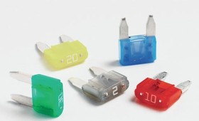 0297015.L, Fuse Blade Fast Acting 15A 32V Socket Quick Connect 10.9 X 3.8 X 8.8mm Nylon Automotive UL