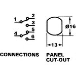 SRL5JS2850, Key Switch, DP-CO, 1 A @ 24V ac dc / 115V ac 2-Way Common-Key