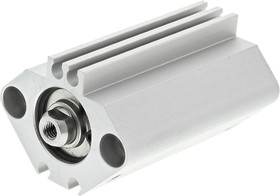 Фото 1/2 CDQ2B20-30DZ, Pneumatic Compact Cylinder - 20mm Bore, 30mm Stroke, CQ2 Series, Double Acting