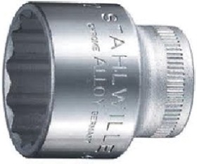 02010017, 3/8 in Drive 17mm Standard Socket, 12 point, 31 mm Overall Length